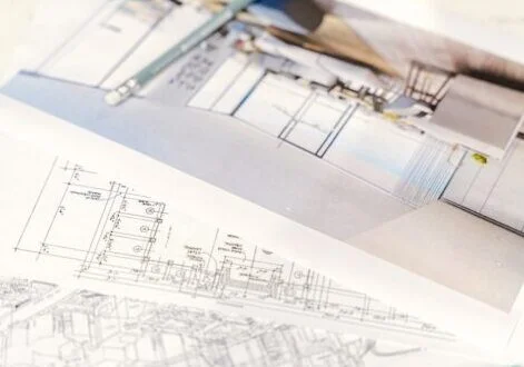 Make a small coastal home look big; Floor Plan on White Paper
