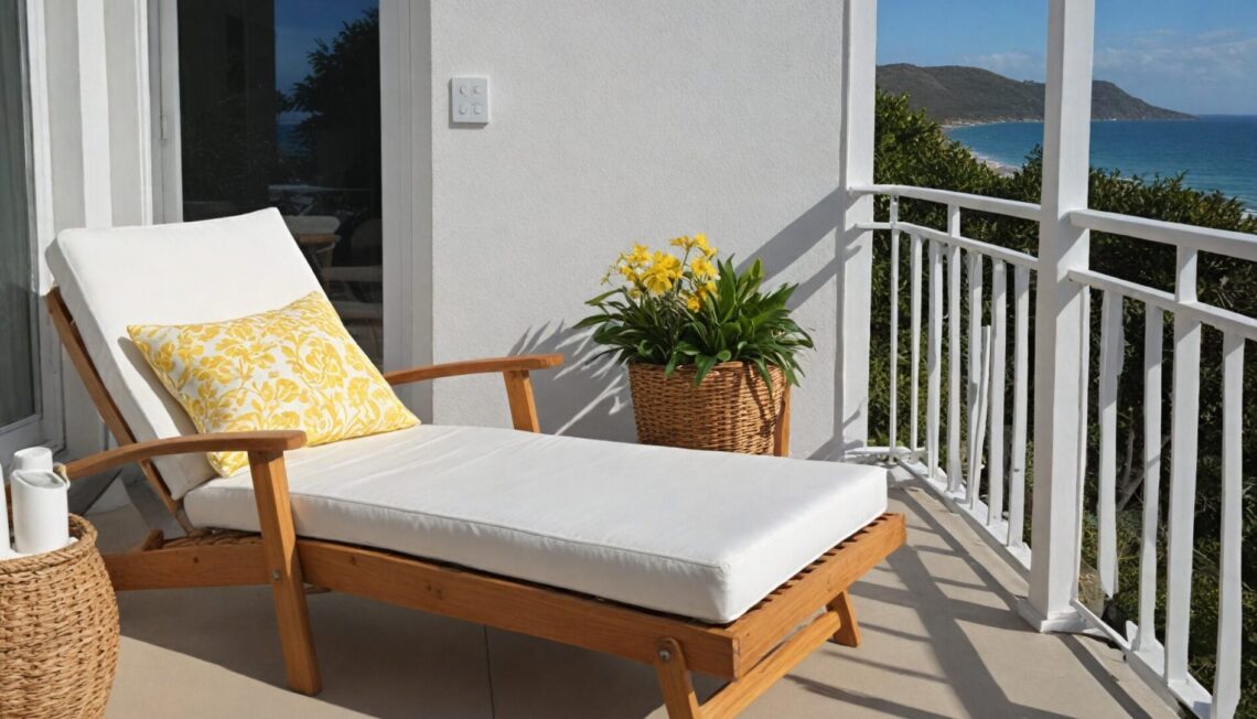 Small Outdoor Space with a lounge chair