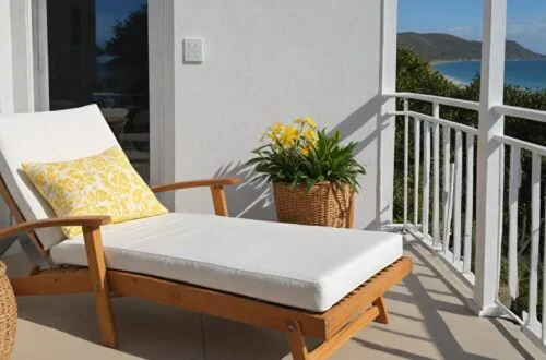 Small Outdoor Space with a lounge chair